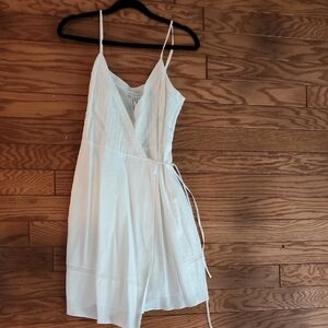 Gianni Bini White Spaghetti Strap Mini Sundress